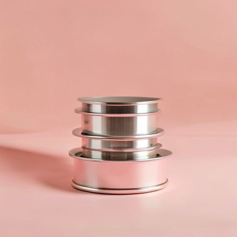 Aluminium Round Cake Tin Set — 6/7/8 inch